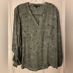 Olive green blouse from Stitchfix.